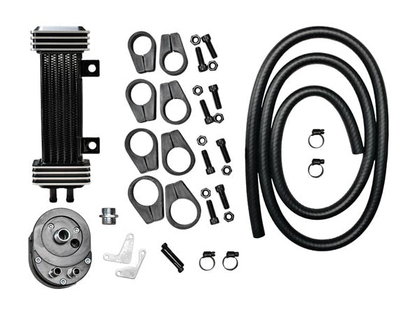 6-Row Vertical Deluxe Oil Cooler Kit. Fits Most Big Twin 1984-2017