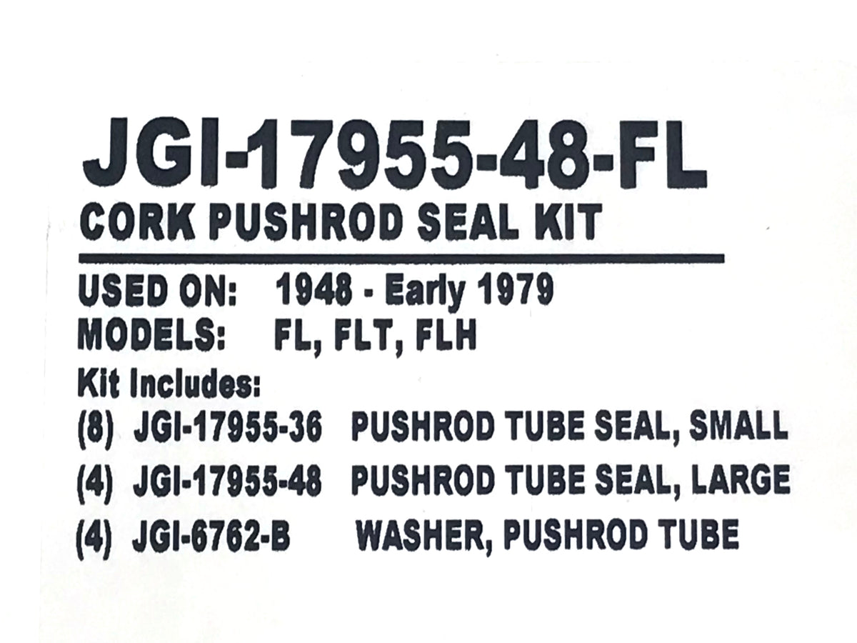 Cork Push Rod Cover Seal Kit. Fits Big Twin 1948-Early 1979.