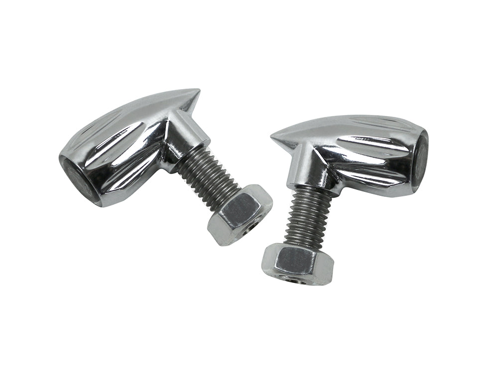 Rear Neowise Grooved Bullet Run/Brake/Turn Signals - Chrome