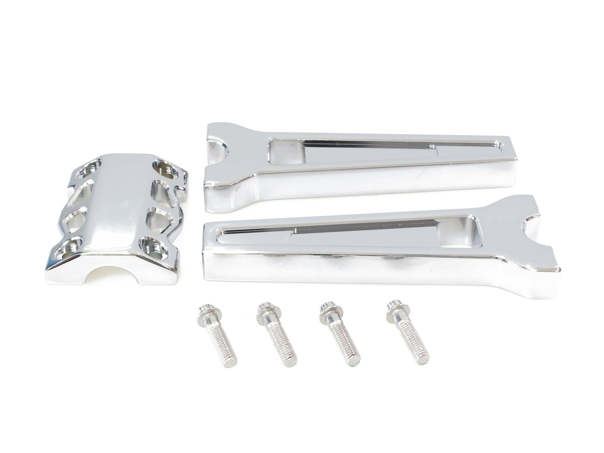 8in. Straight Performance Risers - Chrome. Fits 1-1/4in. Handlebar