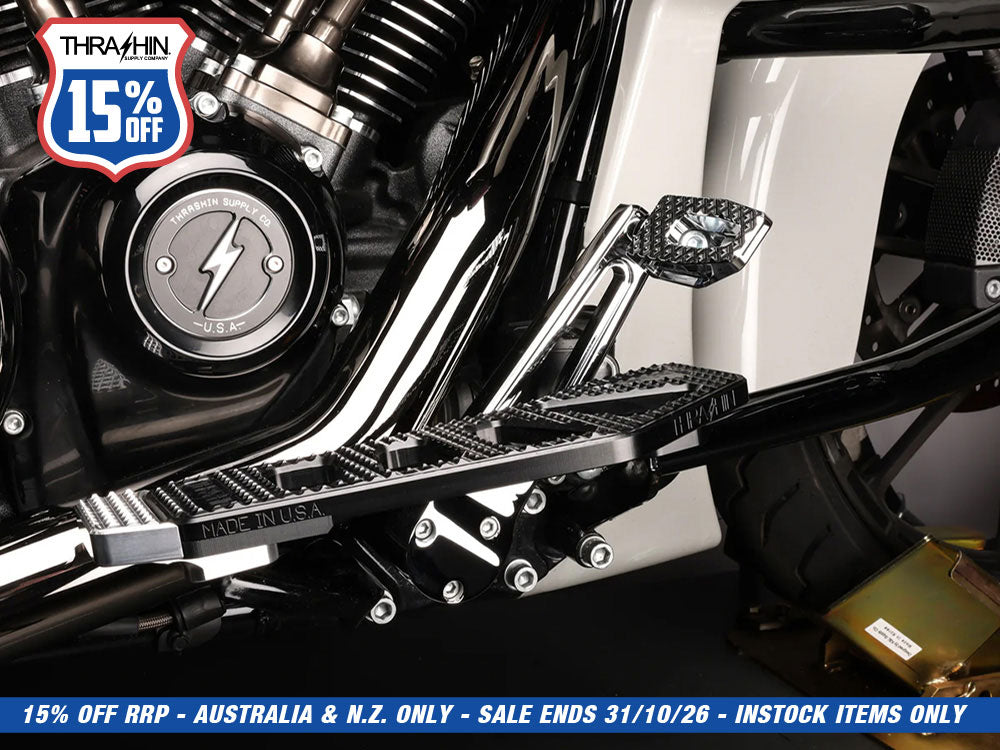Adjustable Bagger Brake Arm - Chrome. Short Length. Fits Touring 2014up.