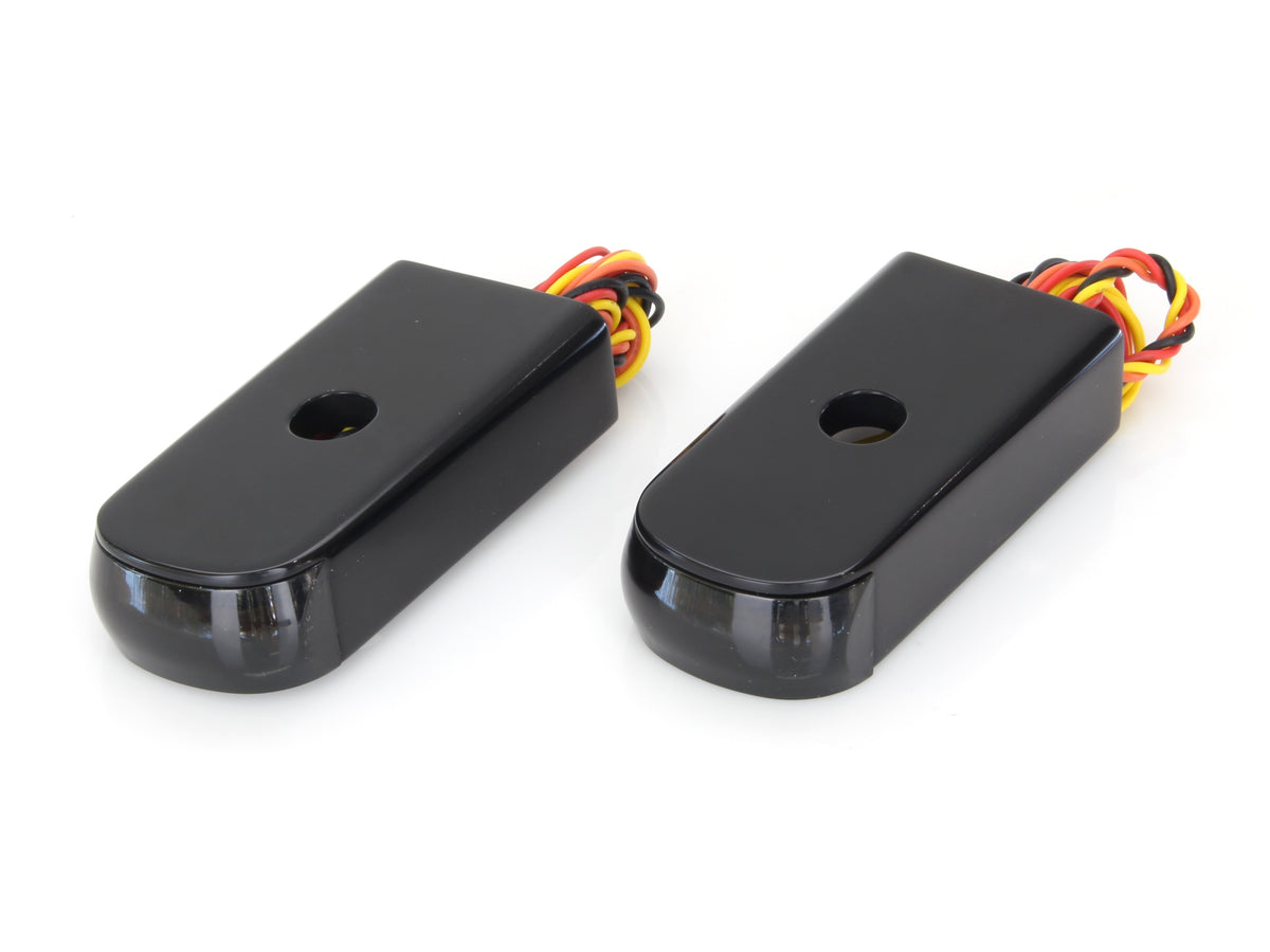 Strut Light Kit with Red Run/Brake & Amber Turn Signal - Black. Fits Softail Slim & Street Bob 2018up & Standard 2020up.
