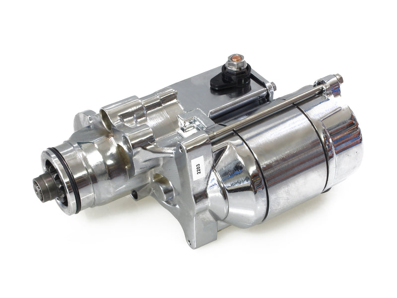 1.4kw Starter Motor - Chrome. Fits Softail 2007-2017, Dyna 2006-2017 & Touring 2007-2016