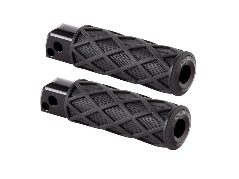 Diamond Footpegs - Black. Fits Softail 2018up Rear Passenger