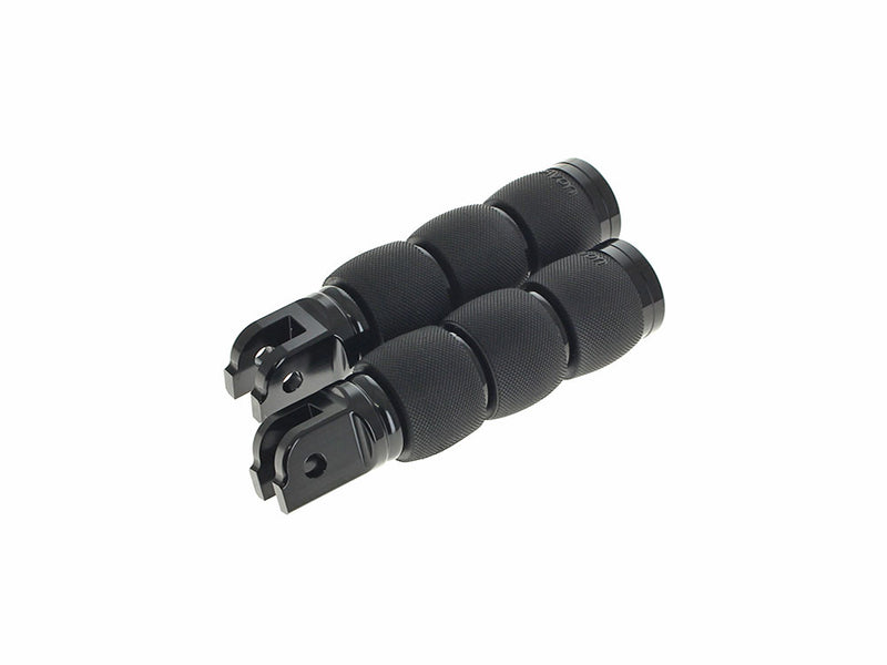 Air Cushion Footpegs - Black. Fits Softail 2018up Front Rider