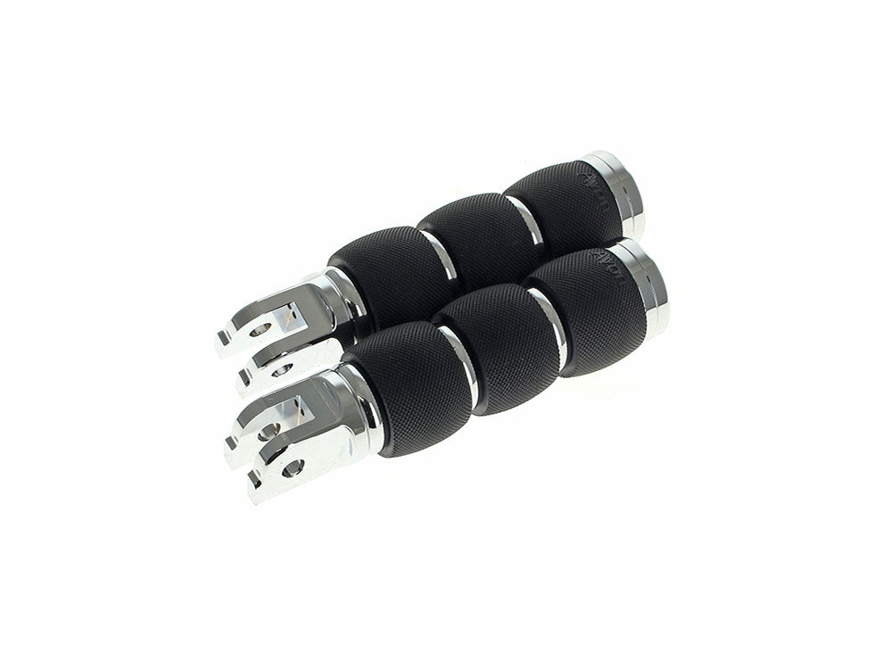 Air Cushion Footpegs - Chrome. Fits Softail 2018up Front Rider