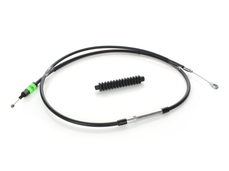 68in. Long Black Vinyl Clutch Cable. Fits Softail 2007-2024 & Dyna 2006-2017