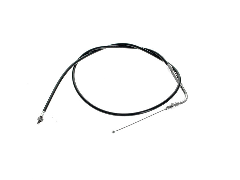 33.5in. Long Black Vinyl Throttle Cable. Fits Big Twin & Sportster 1976-1980