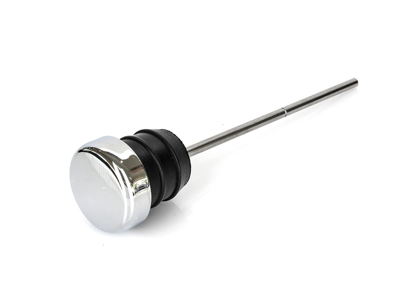 Engine Oil Dipstick - Chrome. Fits 4Spd Big Twin 1970-1986, Sportster 1970-1978, FXR 1982-1983 & FLT 1980-1986
