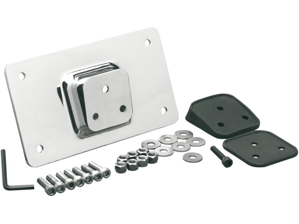 Laydown Original Style Number Plate Mount - Chrome.