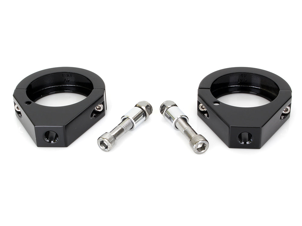 49mm Forks Turn Signal Clamps - Black.