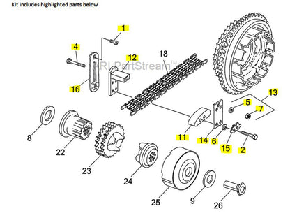 Primary Chain Adjuster Kit. Fits Big Twin 1965-2000