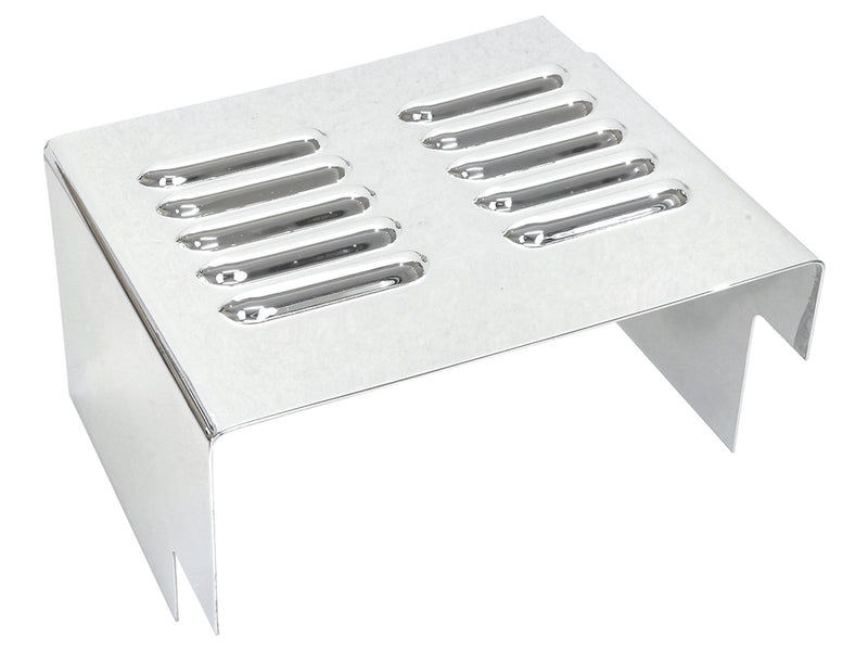 Louvered Battery Side Cover - Chrome. Fits FX 1973-1986 & Sportster 1982-2003.
