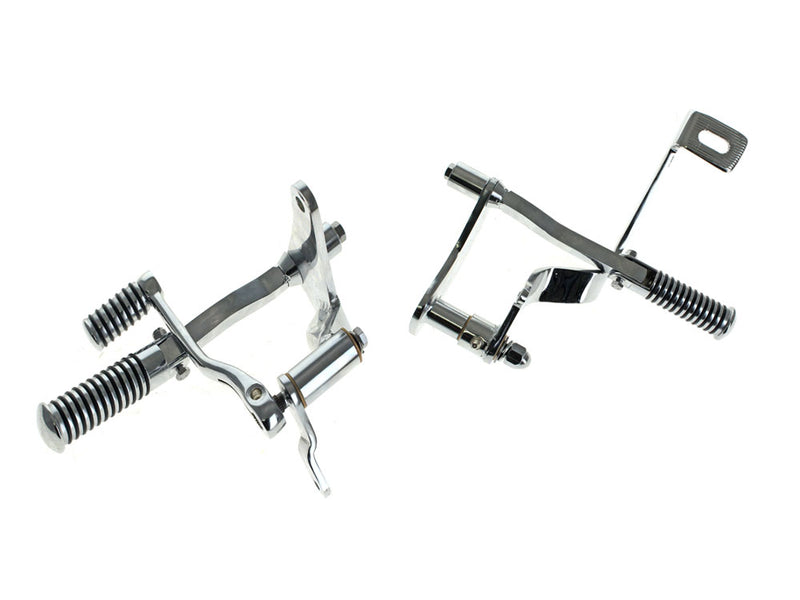 Forward Controls with O-Ring Footpegs - Chrome. Fits Sportster 1986-1990
