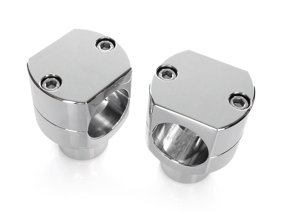1-1/2in. Tall Billet Risers - Chrome. Fits 1-1/2in. Handlebars.