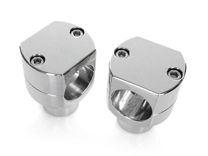 1-1/2in. Tall Billet Risers - Chrome. Fits 1-1/2in. Handlebars.