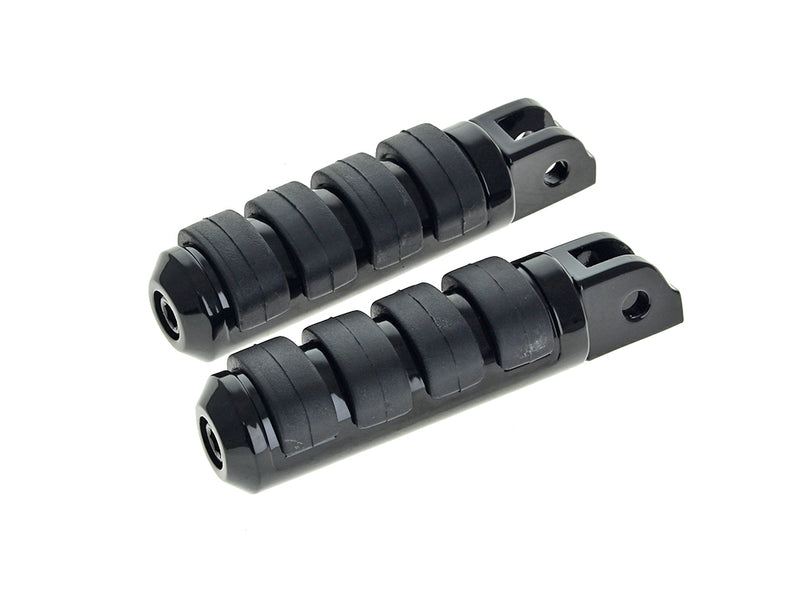 Comfort Iso Style Large Footpegs - Black. Fits Softail 2018up Front Rider