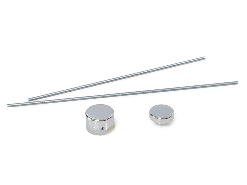 Swingarm Pivot Bolt Covers - Chrome. Fits Softail 2018up.