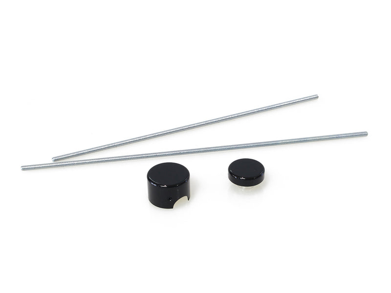 Swingarm Pivot Bolt Covers - Gloss Black. Fits Softail 2018up.