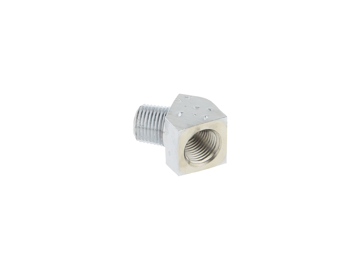 45 degree Elbow Oil Fitting with 1/8in. NPT Male Thread - Chrome.