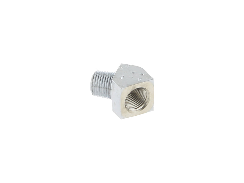 45 degree Elbow Oil Fitting with 1/8in. NPT Male Thread - Chrome.