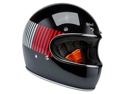Gringo Helmet - Raceflow Gloss Black, Red, White & Blue. Size X-Large with ECE R22.06 Compliance