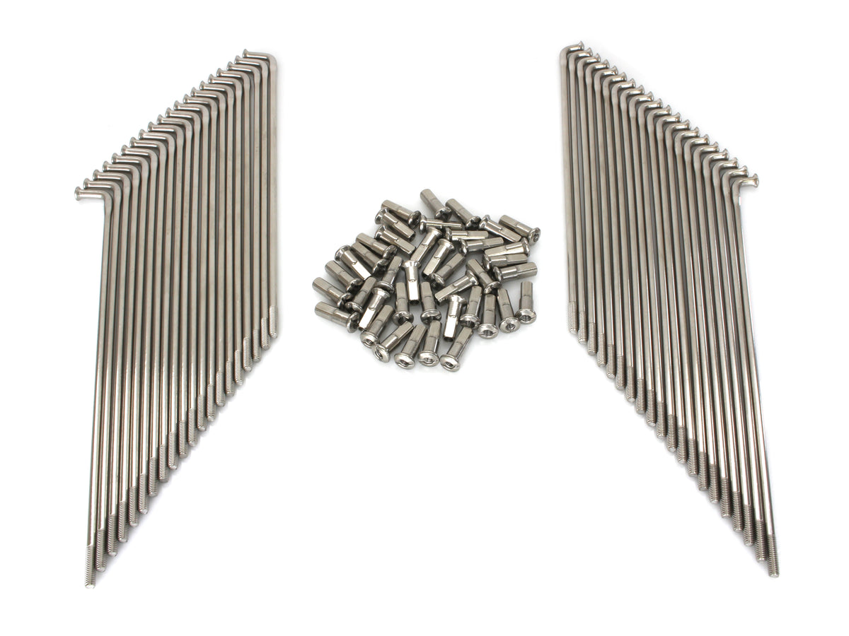 19in. Spokes - Stainless Steel. Fits the Genuine H-D Smooth Profile Rim when used in conjunction with 2006up OEM H-D Mid Glide Front End.