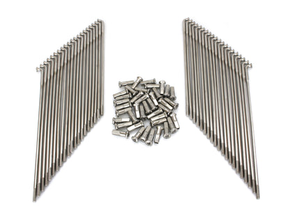 19in. Spokes - Stainless Steel. Fits Original Style H-D Deep Drop Center Rim when used in conjunction with 1997up H-D Style Wide Glide Front Hub.