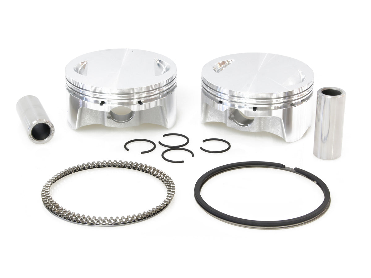 Standard Pistons with 10.25:1 Compression Ratio. Fits Twin Cam 2007-2017 96ci or 103ci to 107ci Big Bore Conversion.