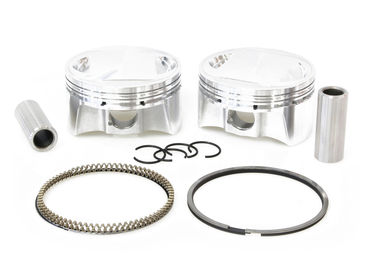 Std Pistons with 9.75:1 Compression Ratio. Fits Big Twin 1999-2006 with 88ci to 95ci Big Bore Twin Cam Engine.