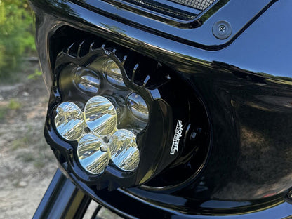 Shark Demon LED Headlight Kit - Black. Fits Softail Low Rider ST & El Diablo 2022up