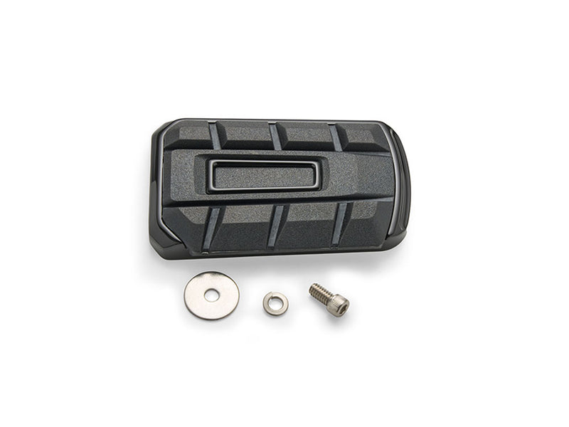 Chicane Brake Pedal Pad - Black. Fits Touring 1980up, FL Softail 1986-2017 & Dyna Switchback 2012-2016