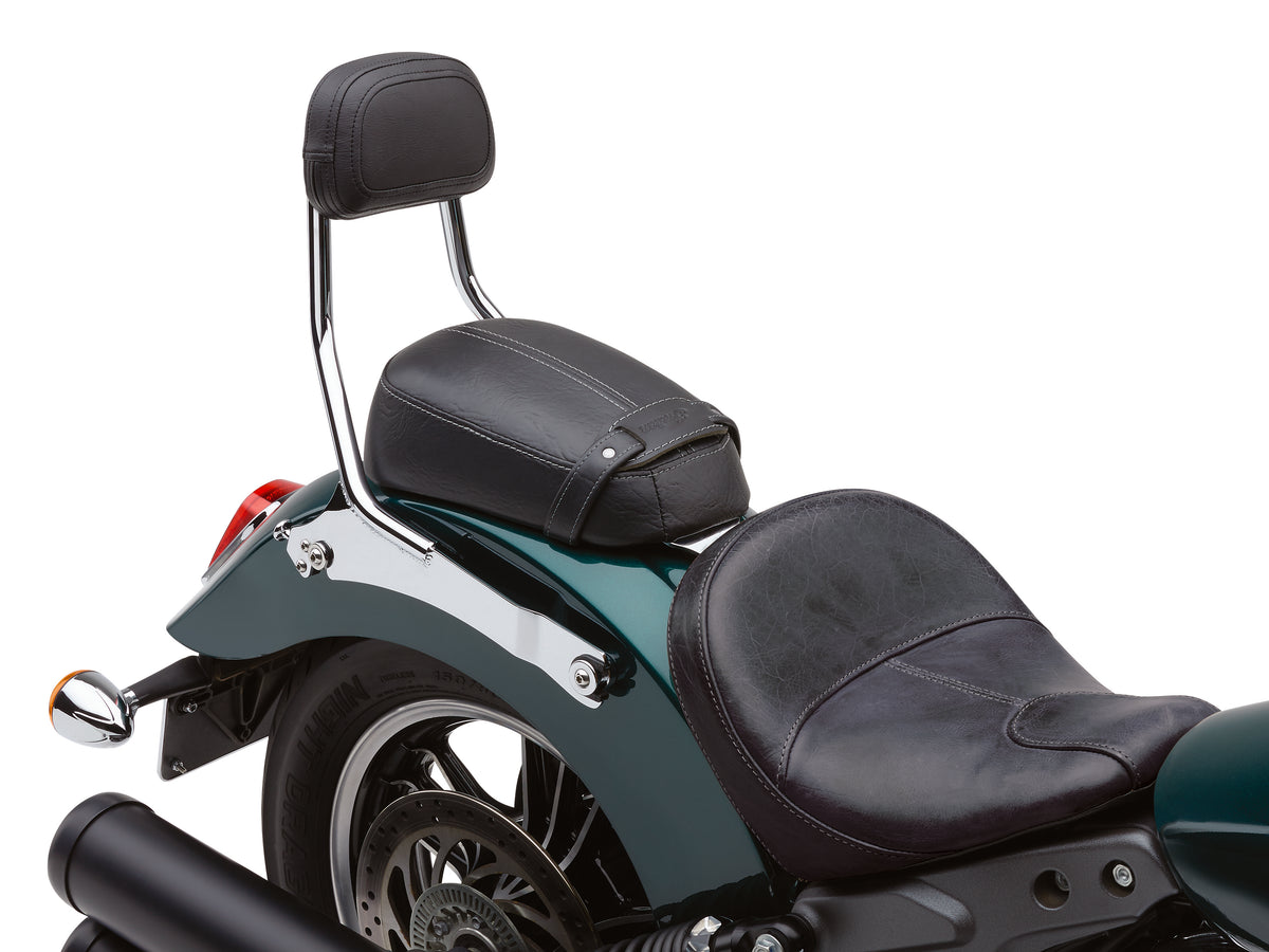 Quick Detachable Sissy Bar Kit - Chrome. Fits Scout 2015up with Solo Seat & Seperate Pillion Pad.