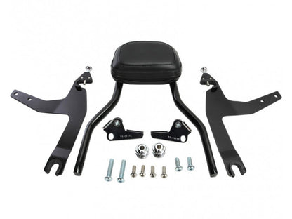 Short Quick Detachable Sissy Bar Kit - Black. Fits FX Softail 2006-2015 & Fatboy 2007-2017 with 200mm Rear Tyre.