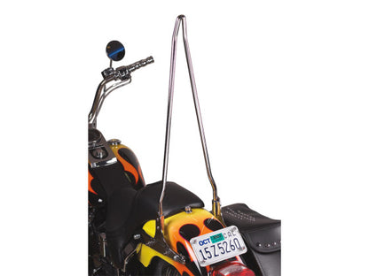 30in. Tall Attitude Stick Sissy Bar Upright - Chrome. Fits 6.88in. - 8.75in. Wide Side Plates.
