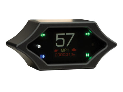 4-1/2in. x 2in. Spike KPH Speedometer - Black
