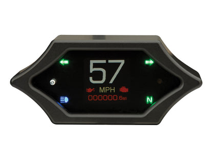 4-1/2in. x 2in. Spike KPH Speedometer - Black