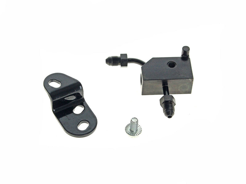 Rear Brake Tee - Black. Fits Softail 2000-2006.