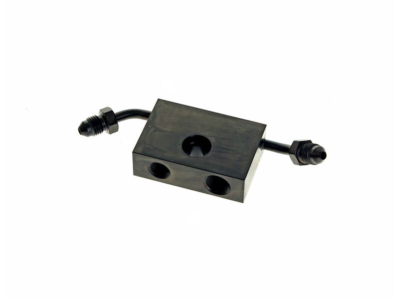 ABS Front Brake Line Adapter - Black. Fits Sportster 2014-2021 with Single Disc
