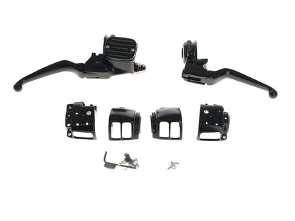 Handlebar Control Kit - Black. Fits Single Disc Softail 2011-2014 & Dyna 2012-2017