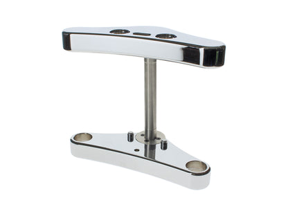 3 Degree Raked 39mm Wide Glide Conversion Triple Tree Kit - Chrome. Fits Sportster 2004-2013.