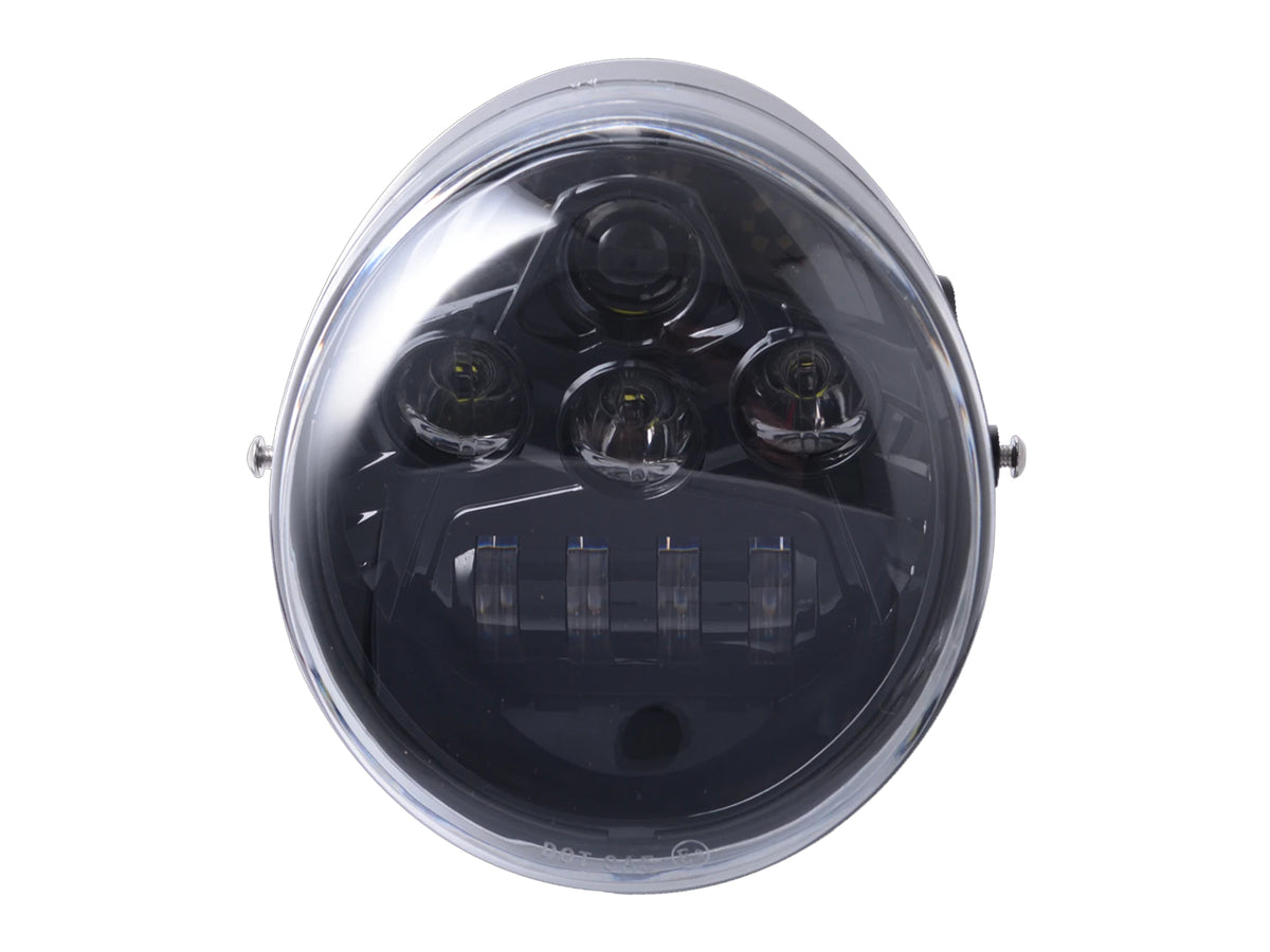 5-3/4in. LED HeadLight Insert with DRL - Black. Fits Night Rod Special 2012-2017 & Muscle 2009-2017.