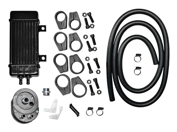 10-Row Vertical Wideline Oil Cooler Kit. Fits Most Big Twin 1984-2017