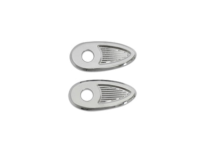 Turn Signal Block Off Strut Plates - Chrome. Fits Most Big Twin 2002up & Sportster 2002-2021