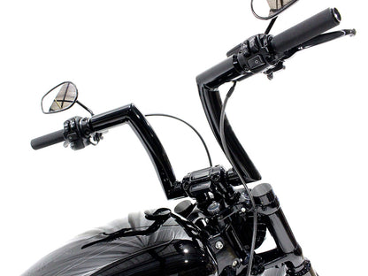 2.0in. Strip Bar, 16in. x 2in. Ape Hanger Handlebar - Gloss Black.