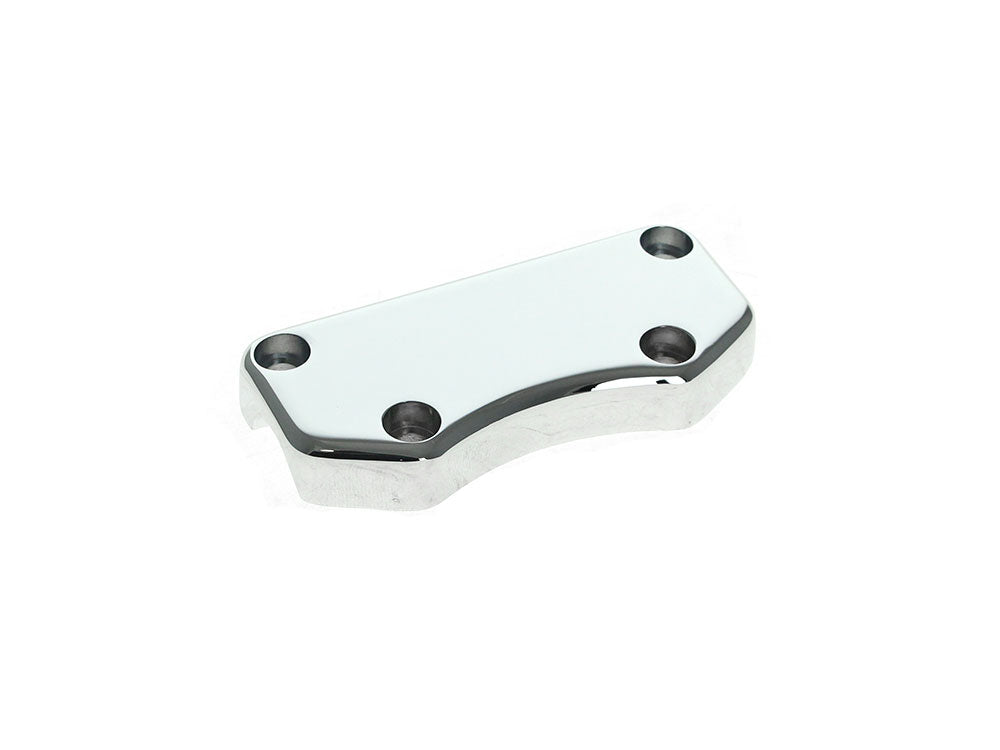 Smooth Handlebar Top Clamp with Exposed Bolts - Chrome