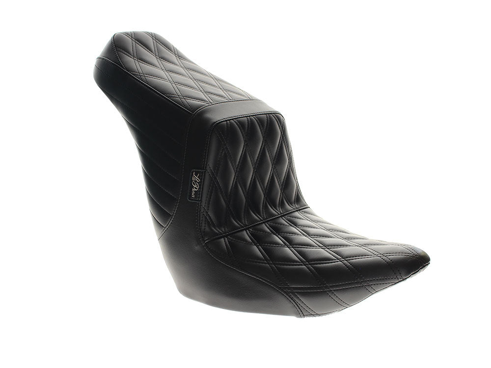 TailWhip Up Front Reduced Reach Dual Seat with Black Double Diamond Stitch. Fits Sport Glide & Low Rider 2018up & Low Rider S 2020up.
