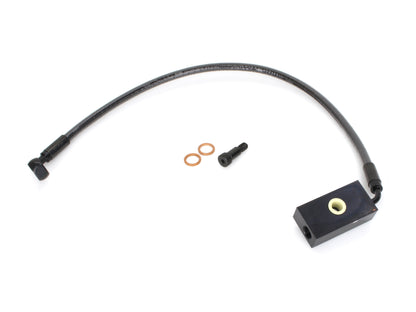 Stock Length Lower Front Brake Line - Black Pearl. Fits Softail 2018up