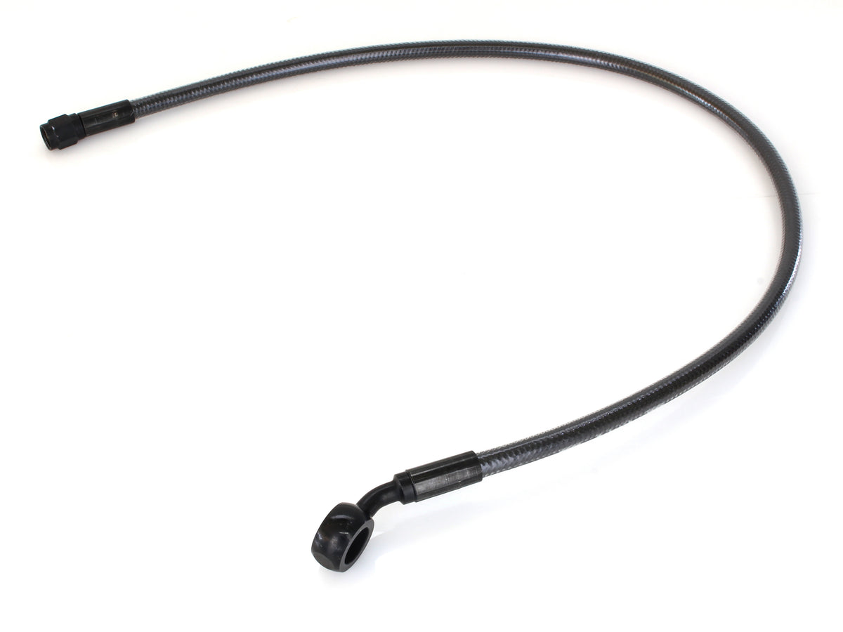 24in. Upper Front Brake Line with 12mm x 35 Degree Banjo - Black Pearl.