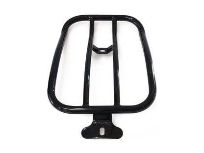 Solo Seat Luggage Rack - Gloss Black. Fits FX Softail 2007-2015 & Cross Bones 2008-2011